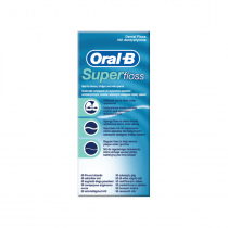 Oral B Superfloss ortodontiskais diegs 50 gab. 